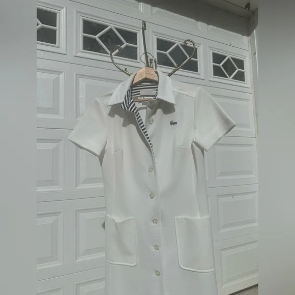 Vtg 1960’s David Crystal For Bergdorf Goodman New York White T Shirt Dress 12 - Picture 5 of 11